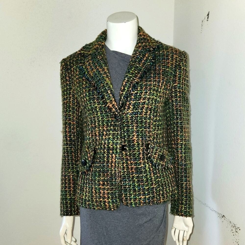 Requirements 6%Wool Yellow Green Blazer GUC sz 6